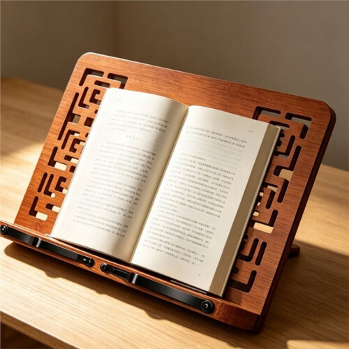 Reading Study Stand, Book Stand, Cook Book Stand,Book Holder, Foldable Stand for Reading with 6 Adjustable Heights