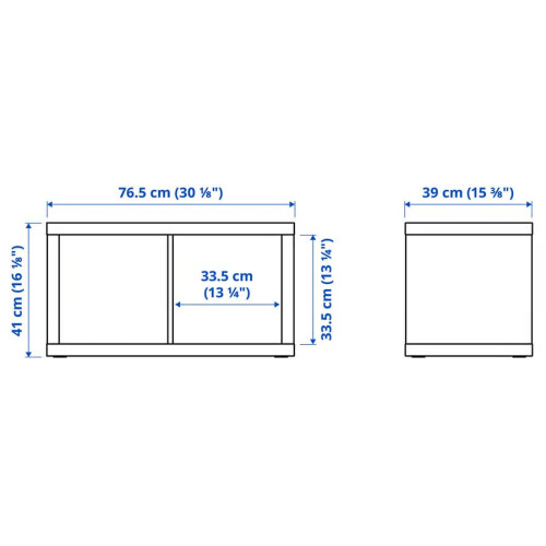 ikea KALLAX 2-Cube Storage Unit 77x41cm-White 2