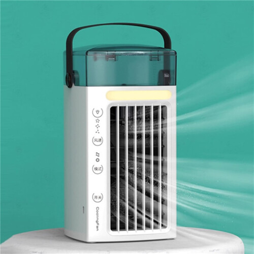 Witte draagbare USB-koelventilator, mini-desktopluchtkoeler, vernevelingsventilator 2