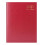 2027 A5 Diary Hardback Day a Page Split Sat/Sun 3182 - Red 1