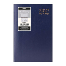 2027 A5 Diary Hardback Day a Page Full Sat/Sun 3282 - Navy