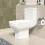 NES Home Rimless Close Coupled Toilet With Seat & Cistern 4