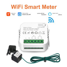 Tuya WiFi Meter Cyfrowy Licznik Energii 80A Transformator Prądowy Monitor Produkcji Energii Słonecznej PV Monitor Zużycia 2CT