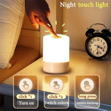 3 Color Stepless Dimming Light USB Night Light 4800mAh Rechargeable Touch Control Eye Caring Night Light