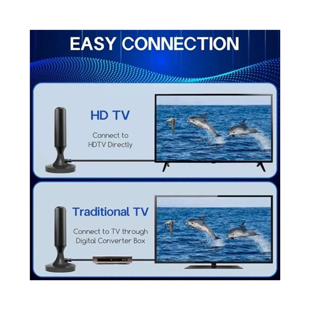 4K Tv Antenna With Amplifier 800+ Miles Range Dtmb Dvb-T Isdb-T Etc. Indoor/Outdoor Car With Magnetic Base 6032595556376