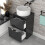 NES Home 500mm Anthracite Freestanding Vanity With Worktop and 420mm Round Basin 3