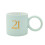 Celebrations 21st Birthday Mug Blue with Gold Number and Round Handle 1