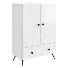 vidaXL Sideboard High Gloss White 66 x 34.5 x 95 cm Engineered Wood