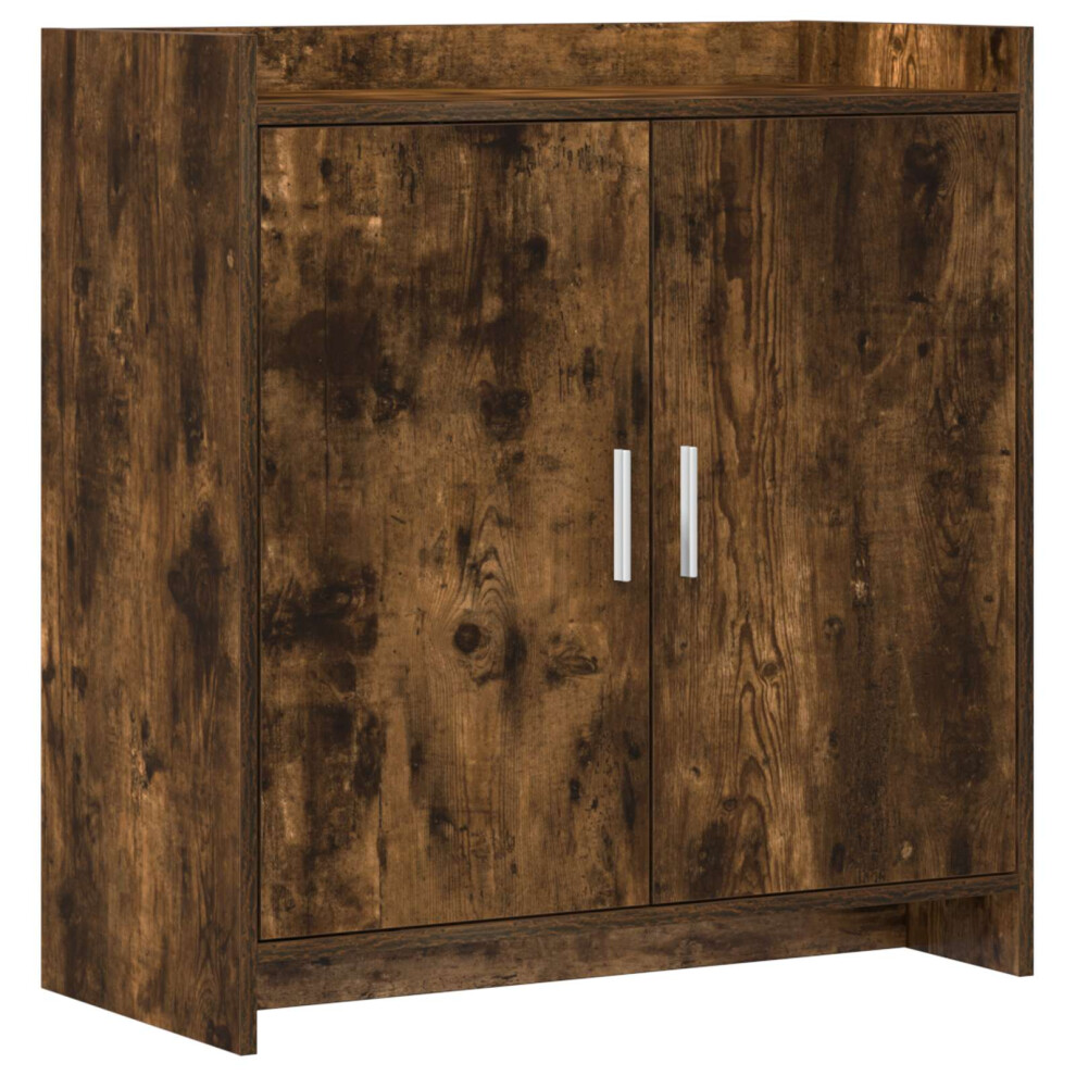 Vidaxl Sideboard Smoked Oak 72 X 36 X 80 Cm Engineered Wood