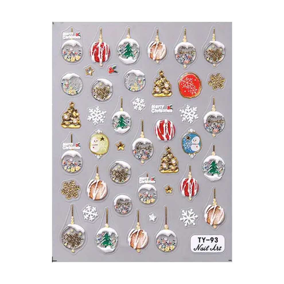 Dachuang Beauty Christmas Snowflake Nail Stickers - 50Pcs