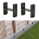 Fence Panel Holders (Pack of 12) Anti-Bowing Panel Holders for Concrete Gravel B 1