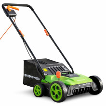 GreenSweep TurfoGlide | Artificial Grass Electric Turf Sweeper, 320mm Working Width, 1500W Mains-Powered Motor, 3,500 RPM Helical Brush, Lifts