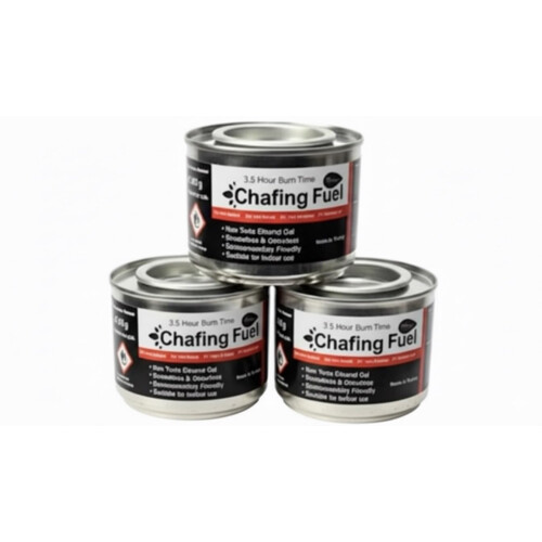 Acense Chafing Fuel Gel, Ethanol Based, Metal Container, 3.5 Hour