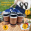 PEAPIN 2 Pack Drinks Carrier Foldable & Rotating Coffee Cup Carrier 3