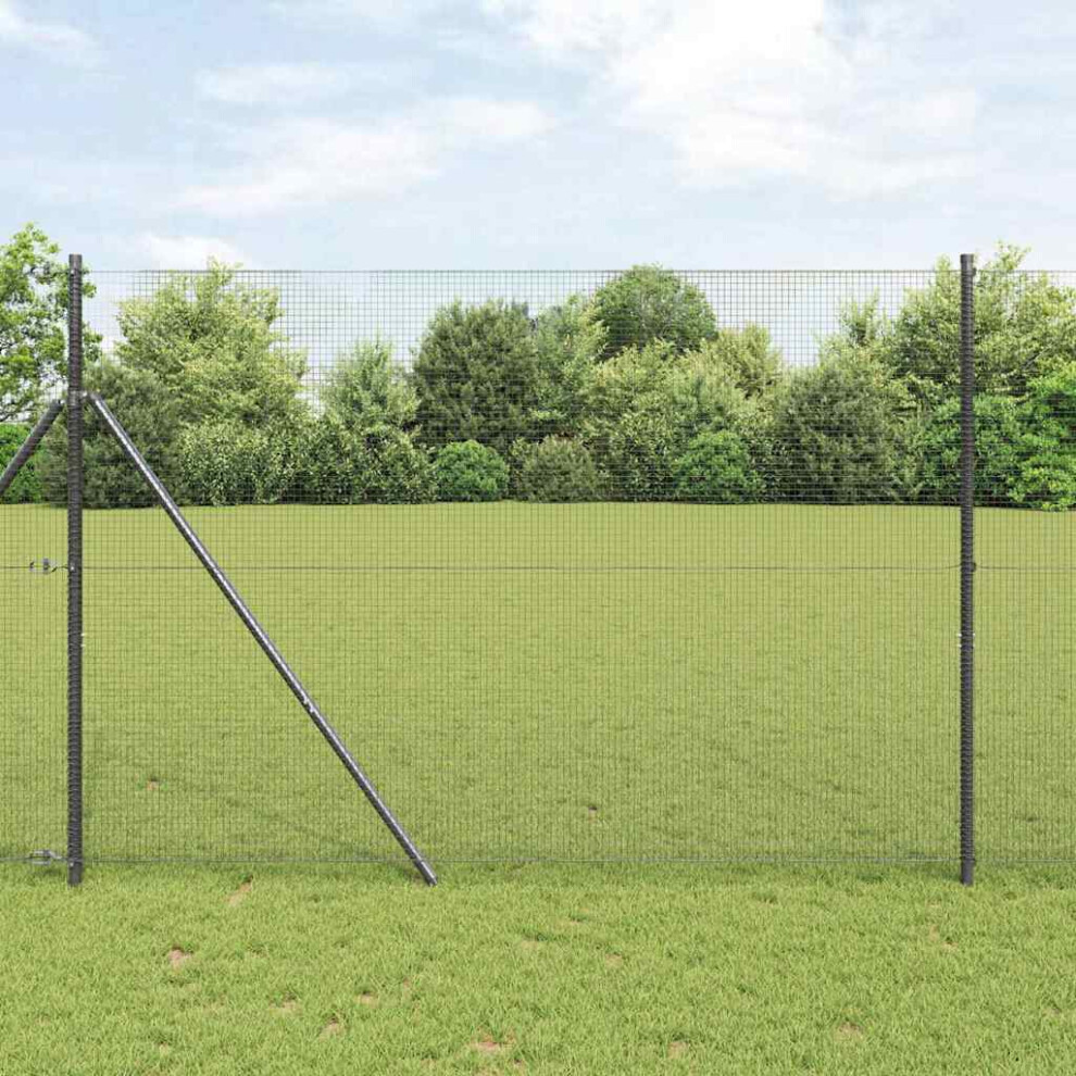 Vidaxl Welded Wire Fence Grey