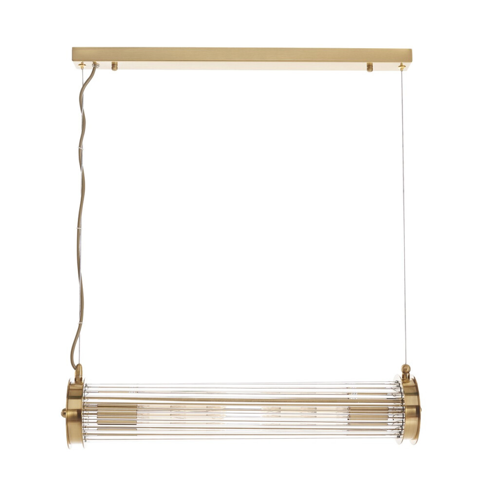 Signature Simple Tube Chandelier In Gold Brass Finish Tubes