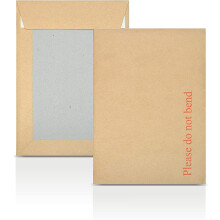 20 X A5/C5 Board Back Manila Envelopes. Please Do Not Bend Written On Each Envel