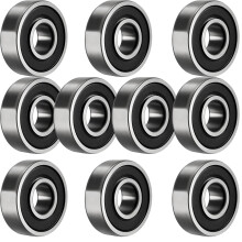TUZUK 10-Pack 6205-2RS Sealed Ball Bearing 25x52x15mm Pre-lubricated/Chrome Stee