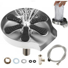 DOSYEN Glass Rinser for Kitchen Sink, Stainless Steel Washer, Automatic Cleaner