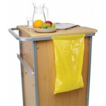 Premier Disposable Polythene Waste Bags with Adhesive Strip, Yellow, Pack of 200