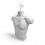 Male Half Body Form Mannequin –Durable Plastic Display with Hollow Back & Hangin 2