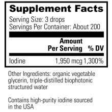 Global Healing Detoxadine - Organic Nascent Iodine Liquid Supplement Drops 30mL, 1 fl oz