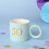Celebrations 50th Birthday Mug Blue with Gold Number and Round Handle 5