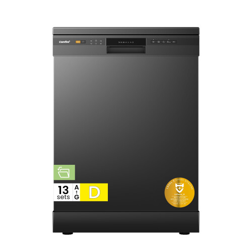 COMFEE' Dishwasher Freestanding, 13 Place Settings, 60cm, Black