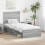 VidaXL vidaXL Bed Frame Grey Sonoma 90 x 190 cm Solid Pine Wood 1