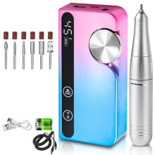 Ponceuse à Ongles Électrique Portable Professionnelle 45 000 Tr/Min, Rechargeable, à Faible Bruit, Lime à Ongles Multicolore