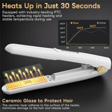 Cordless Hair Straightener and Curler Cordless Portable Travel Hot Tools Straight Curl Support USB Charging
