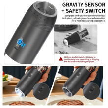 Ensemble Moulin à Sel et à Poivre Électrique - Coffret Cadeau Moulin à Poivre Automatique Rechargeable avec 6 Niveaux de Mouture Réglables