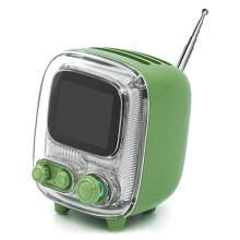Enceinte Rétro à Bruit Blanc, Portable, Vintage, pour Aider à Dormir, avec Caisson de Basses de Haute Qualité