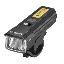 SMILING Bicycle Headlight Digital Display Waterproof High Brightness Bike Flashlight for Mountain Night Riding Black