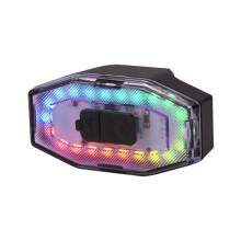 Feu Arrière de Vélo Rechargeable par USB, Lampe Torche LED Ultra Lumineuse, 7 Couleurs, Étanche, pour Vélo.C