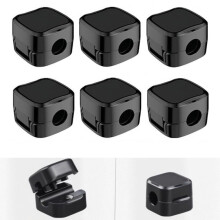 6-Pack Magnetic Cable Organizer Clips - Self Adhesive Cord Management Holders for Desk, Car & USB Wires