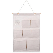 Οργανωτής τοίχου με τσέπες - Τσάντα αποθήκευσης από βαμβάκι και λινό
