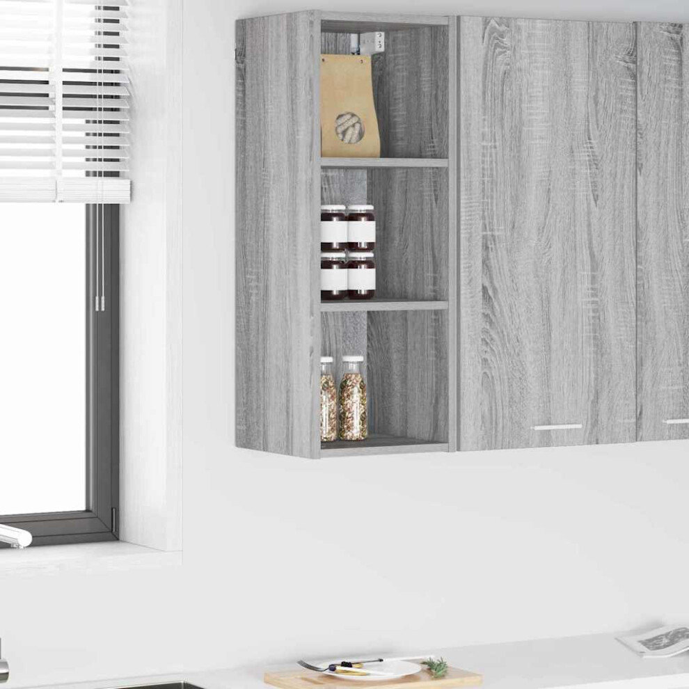 Vidaxl Hanging Cabinet Grey Sonoma 30 X 29.5 X 80 Cm Engineered Wood