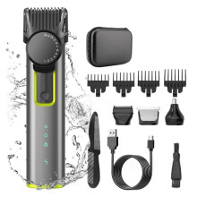 Tondeuse à Cheveux et Tondeuse à Cheveux Rechargeable Sans Fil pour Hommes Tondeuse à Barbe RéGlable avec 4 Peignes de Limite