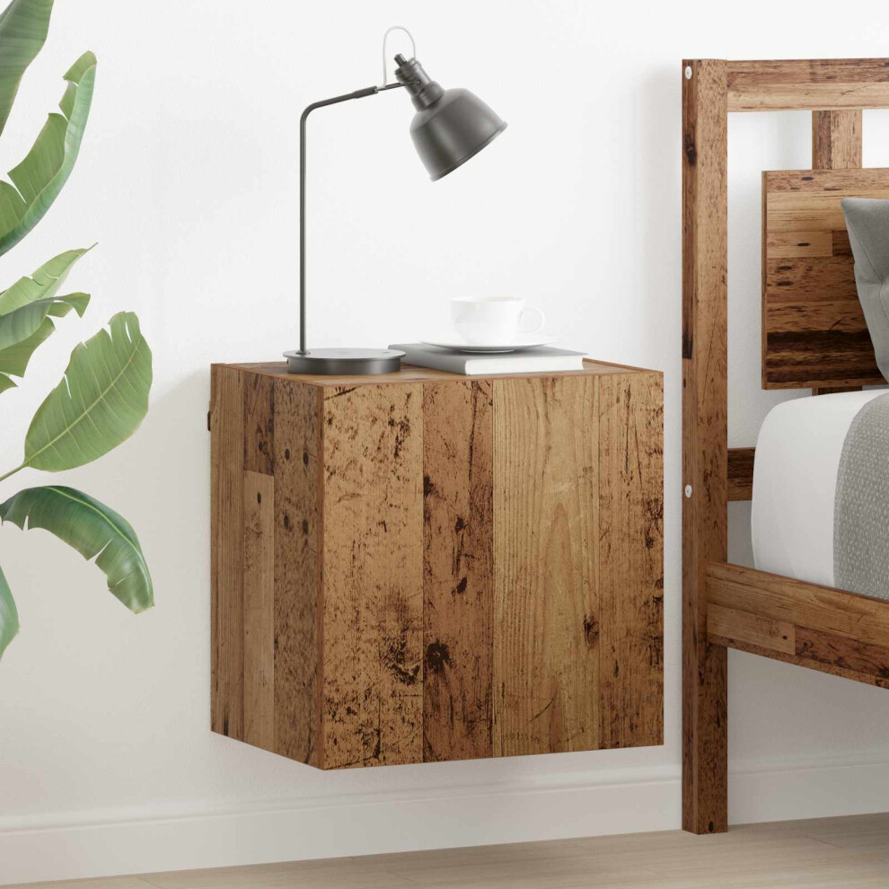 Vidaxl Tv Wall Cabinet Old Wood 40.5X30x40cm Engineered Wood
