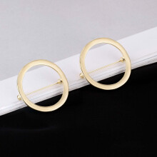 (Golden Circle) Circle Brooch Scarf Ring Costume Accessory
