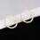 (Golden Circle) Circle Brooch Scarf Ring Costume Accessory 1