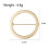 (Golden Circle) Circle Brooch Scarf Ring Costume Accessory 4