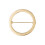 (Golden Circle) Circle Brooch Scarf Ring Costume Accessory 2