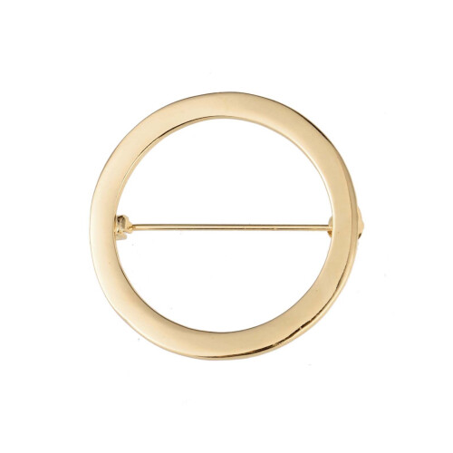 (Golden Circle) Circle Brooch Scarf Ring Costume Accessory 1