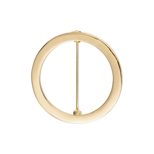(Golden Circle) Circle Brooch Scarf Ring Costume Accessory 2