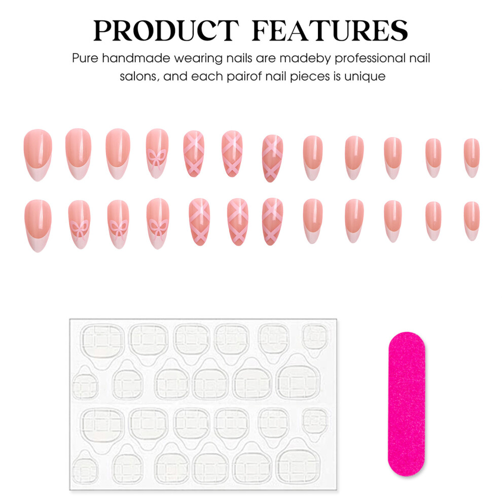 Roc-Electron Nude Pink Press-On Nails - Durable Salon Supply