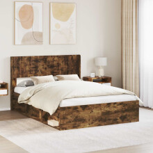 vidaXL Headboard Smoked Oak PB