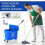 Secchio per mocio da 20 litri con strizzatore, ruote e manico, in plastica, blu 8