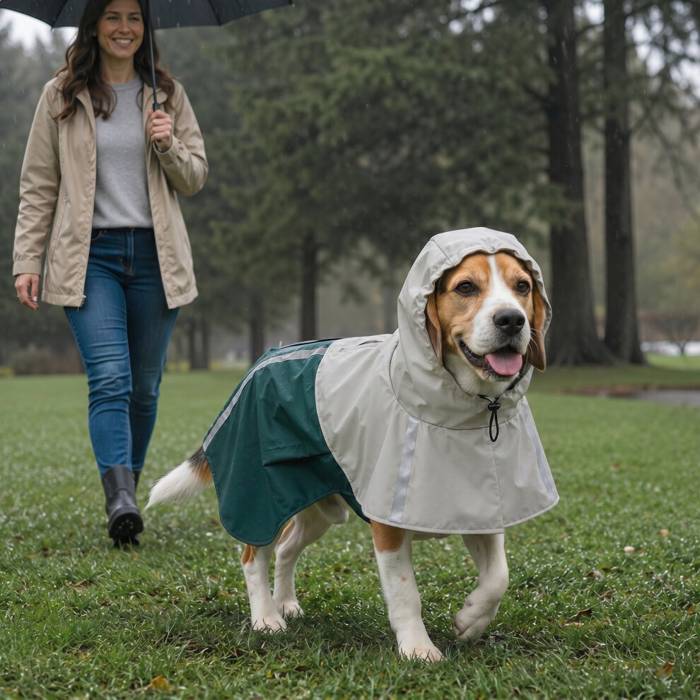 Pawhut (Xl) Dog Raincoat With Hood, Dog Rain Jacket, For Dogs,